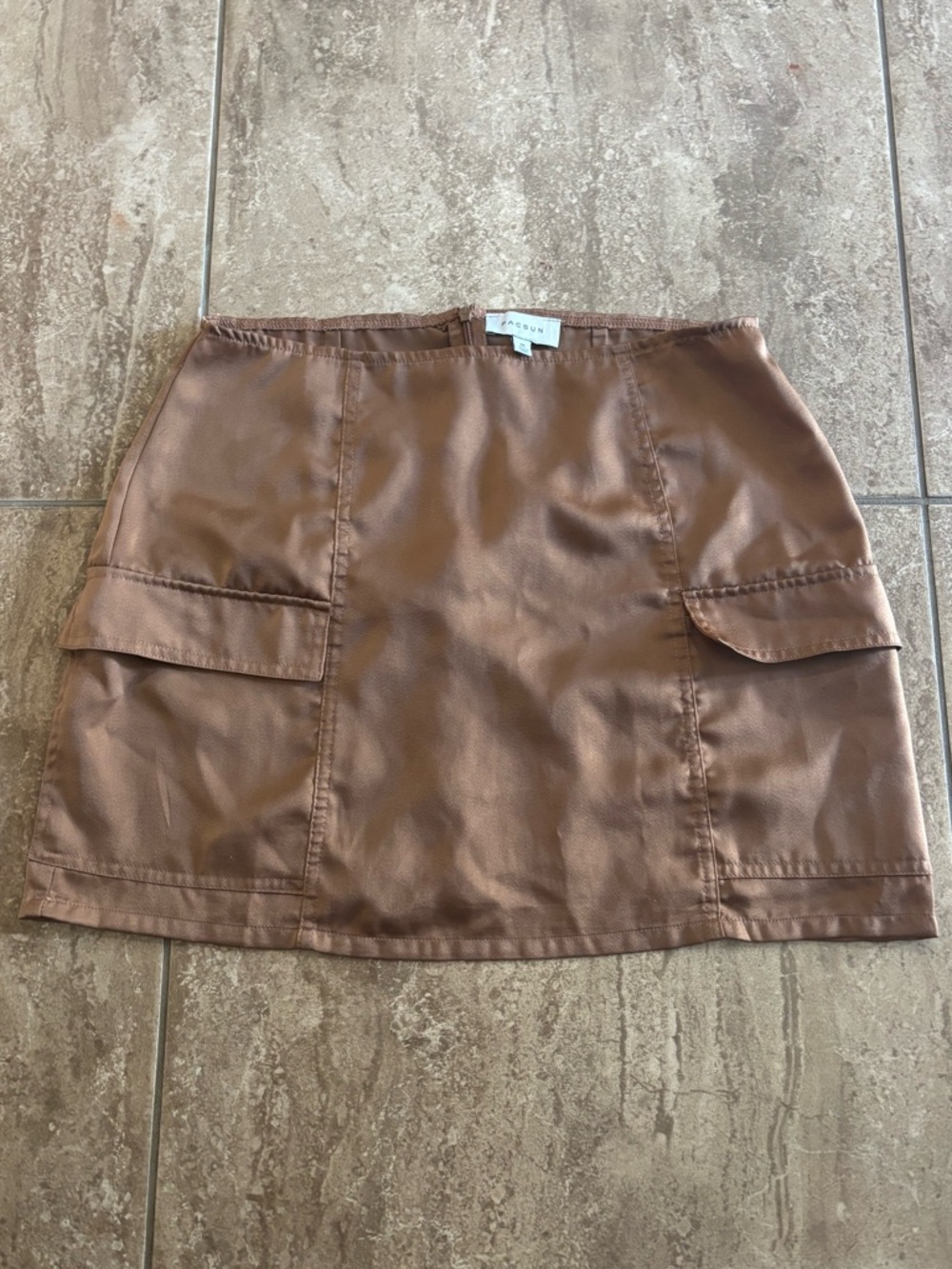 Pacsun Satin Cargo Mini Skirt